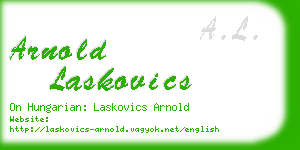 arnold laskovics business card